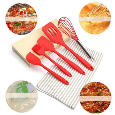 5 шт./компл., силиконовая кухонная утварь, венчик, наметочная кисть, токарный шпатель