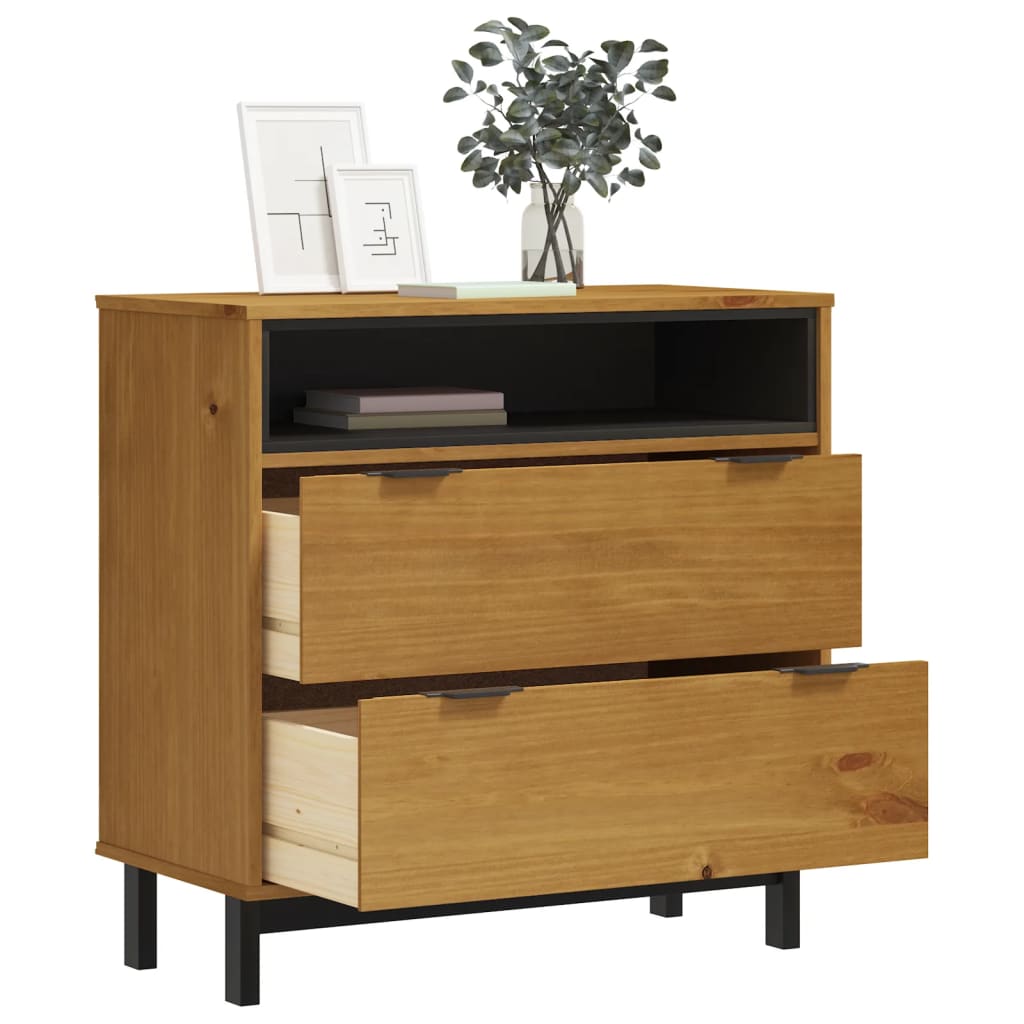 FLAM Drawer Cabinet 31.5 x 15.7 x 31.5 in (80 x 40 x 80 cm) Solid Pine Wood