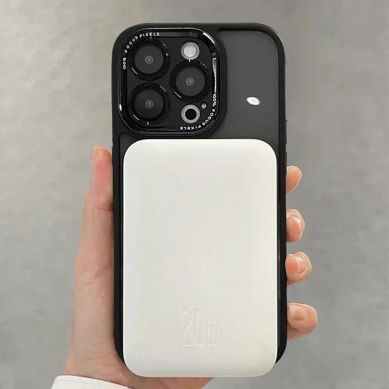 Luxury Magnetic Metal Lens Bumper Protection Case For iPhone 17 16 15 14 13 12 11 Pro Max Plus Wireless Charge Hard Clear Cover