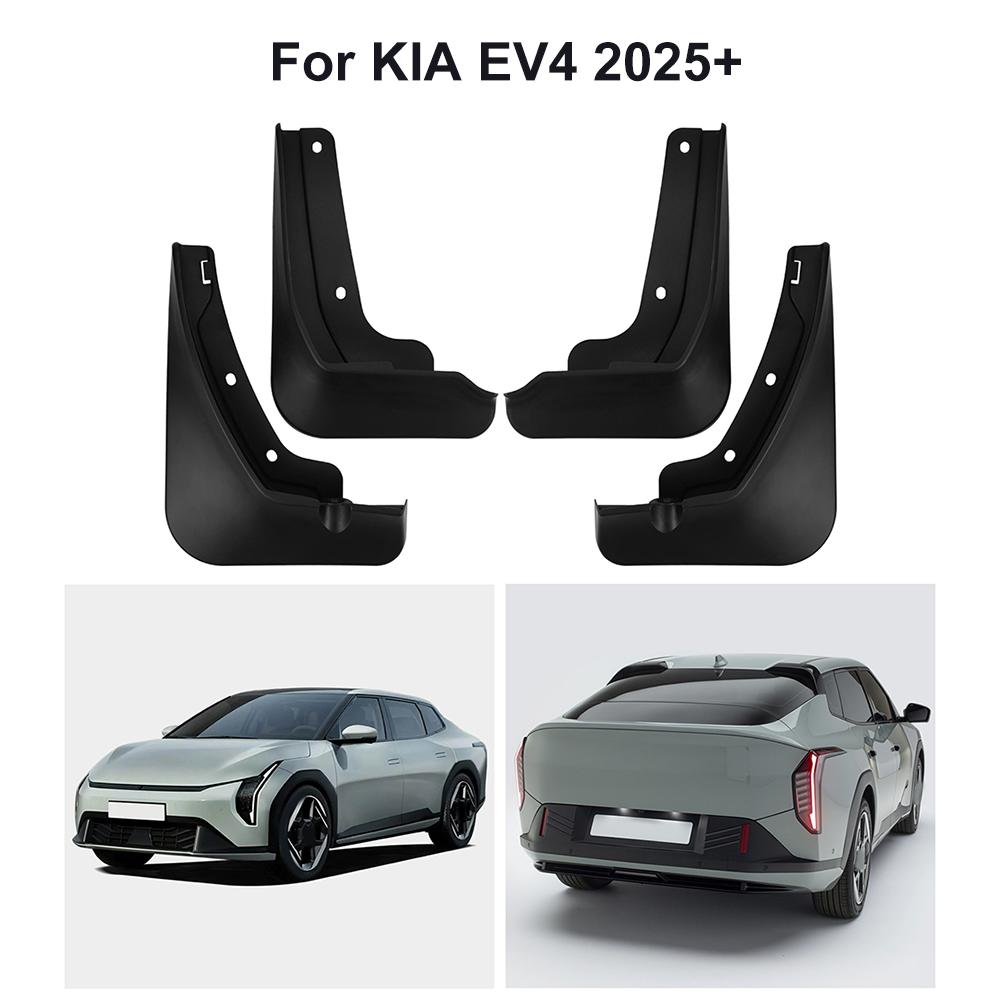 4pcs Soft Plastic Mud Flaps For KIA EV4 2025+ Front Rear Wheel Arch Guards Mudguards Car Styling Protection Parts