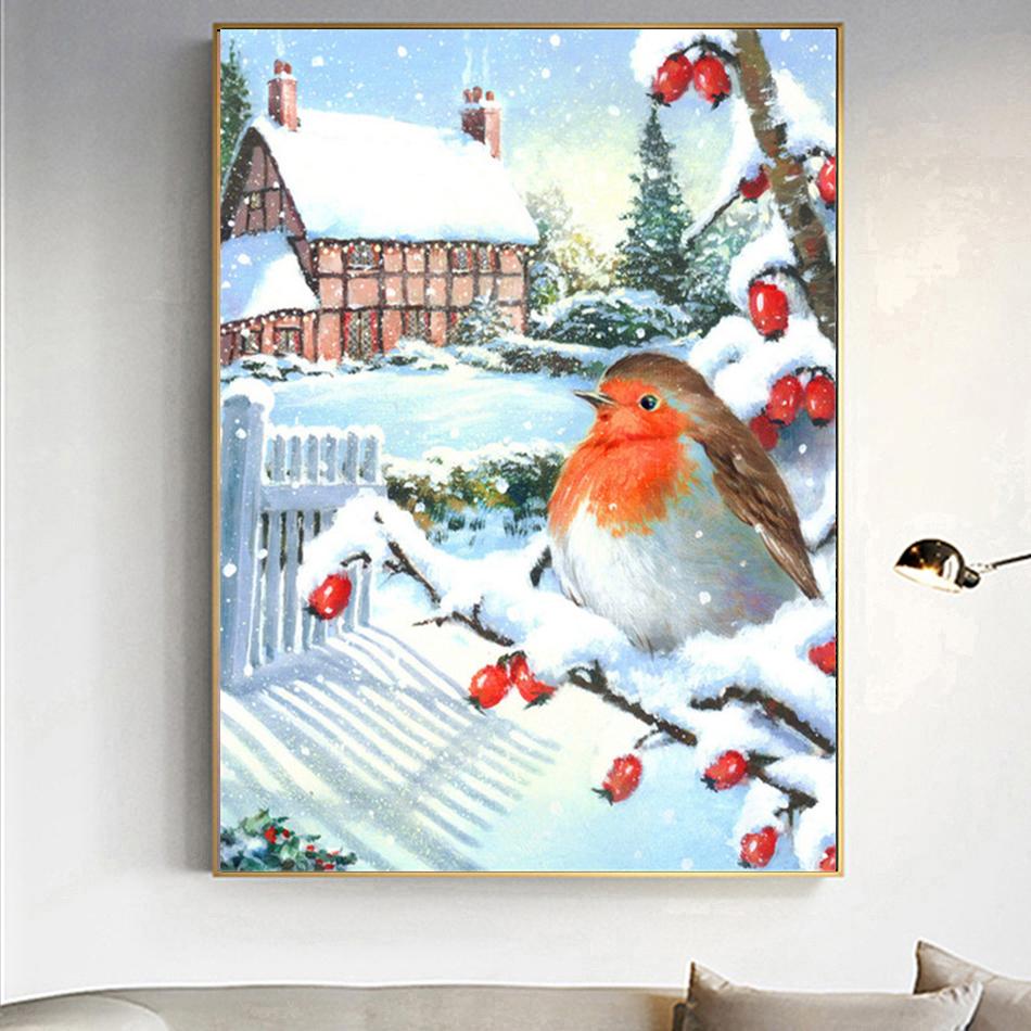 5D DIY Наборы алмазной живописи DIY Wall Art Полный квадратный дрель Алмазная вышивка Животное Мозаика Картина Ручная работа