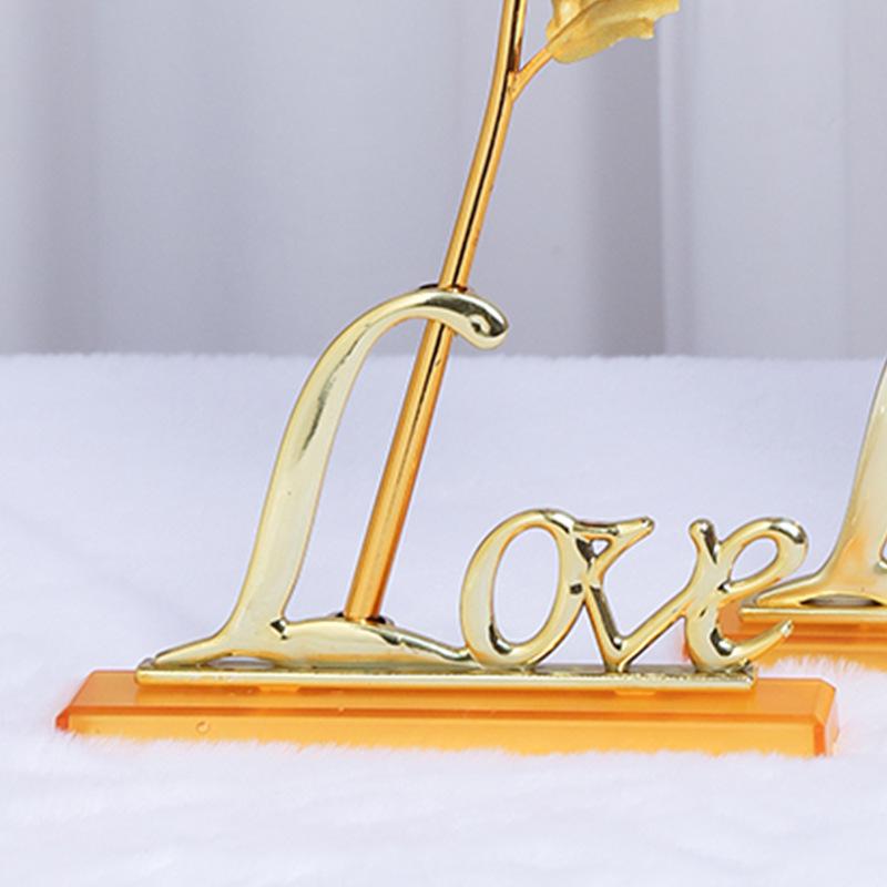 Подарочная коробка с гвоздикой из золотой фольги - 24-каратная золотая роза для китайского Дня святого Валентина