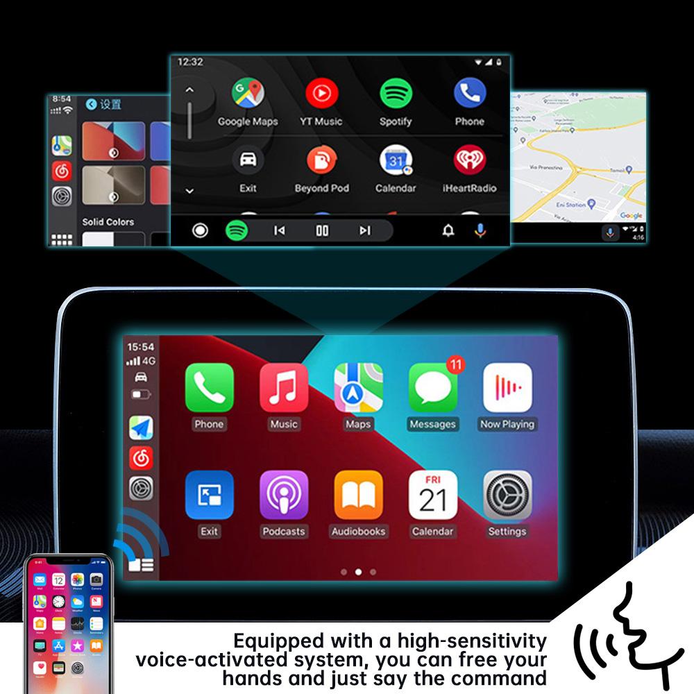 Универсальный адаптер CarPlay Беспроводной 2в1 Мини-адаптер-донгл Автоматическое подключение Plug & Play Bluetooth WiFi Мини-бокс