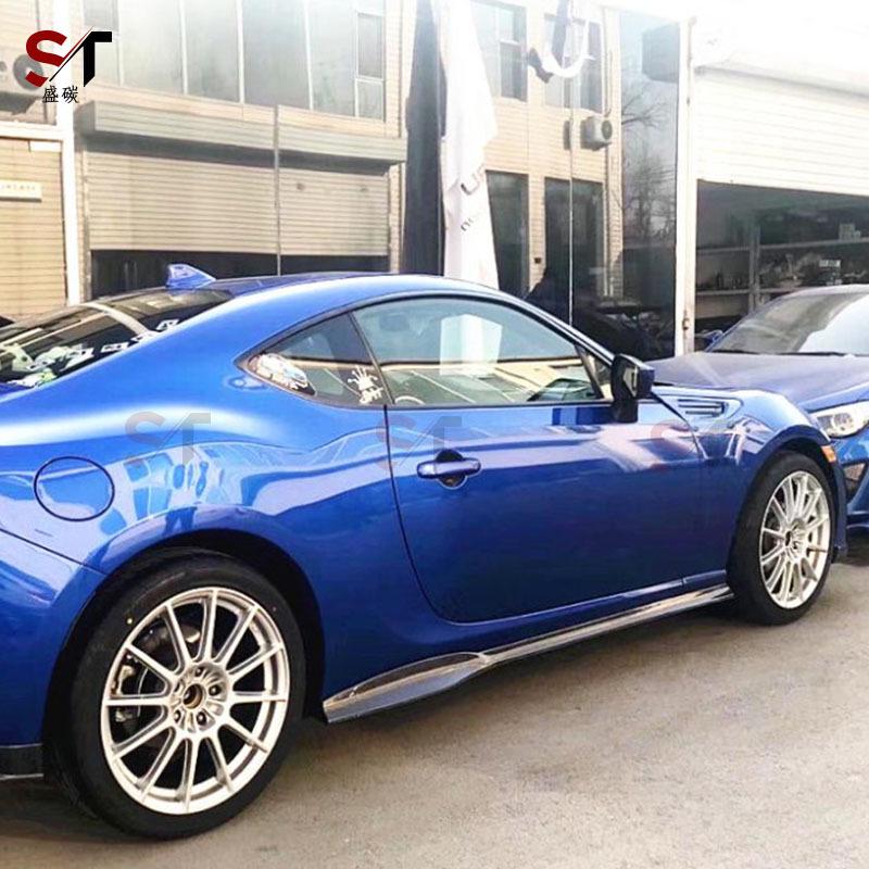 Комплект боковых юбок из углеродного волокна для Toyota GT86/Subaru BRZ JDM