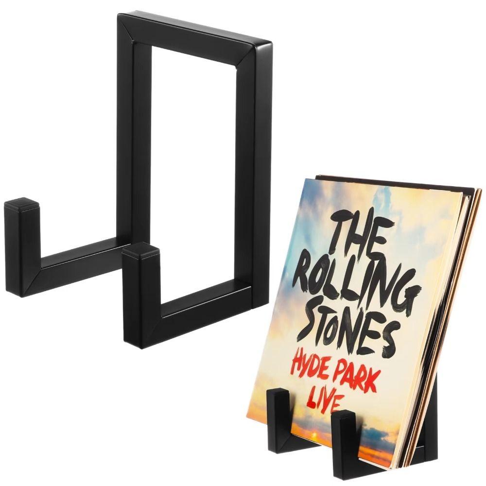 Black Metal Small Vinyl record stand Simple Assembly LP Records Storage Shelf Home