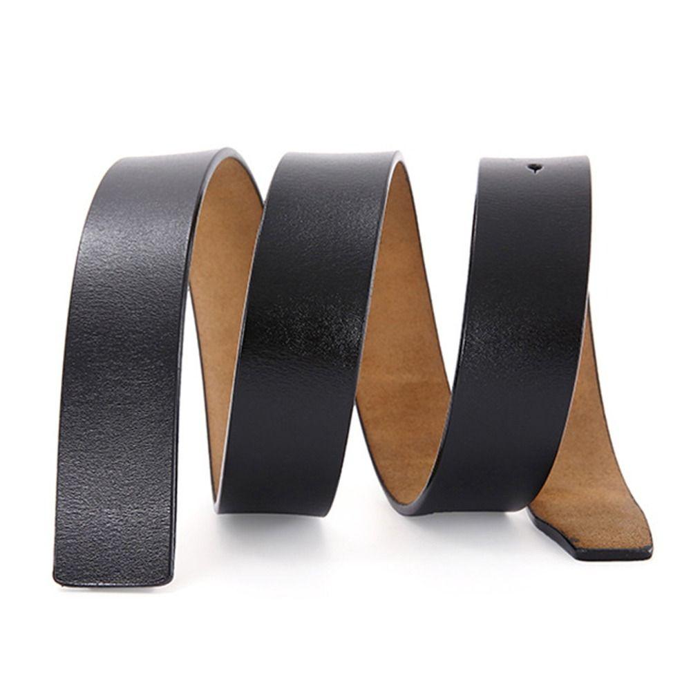 Designer Replacement No Buckle Girdle 3.3CM/3.7CM with Hole Classic Waistband Genuine Leather Belt