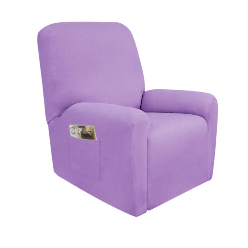 1 2 3 Seat Stretch Sectional Recliner Sofa Slipcover Soft Washable Furniture Protector Couch Cover with Elastic Bottom