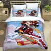 Принт Card Captor Sakura Комплекты постельного белья Изысканный набор постельных принадлежностей Пододеяльник Комплект одеяла Комплект постельного белья Роскошный подарок на день рождения