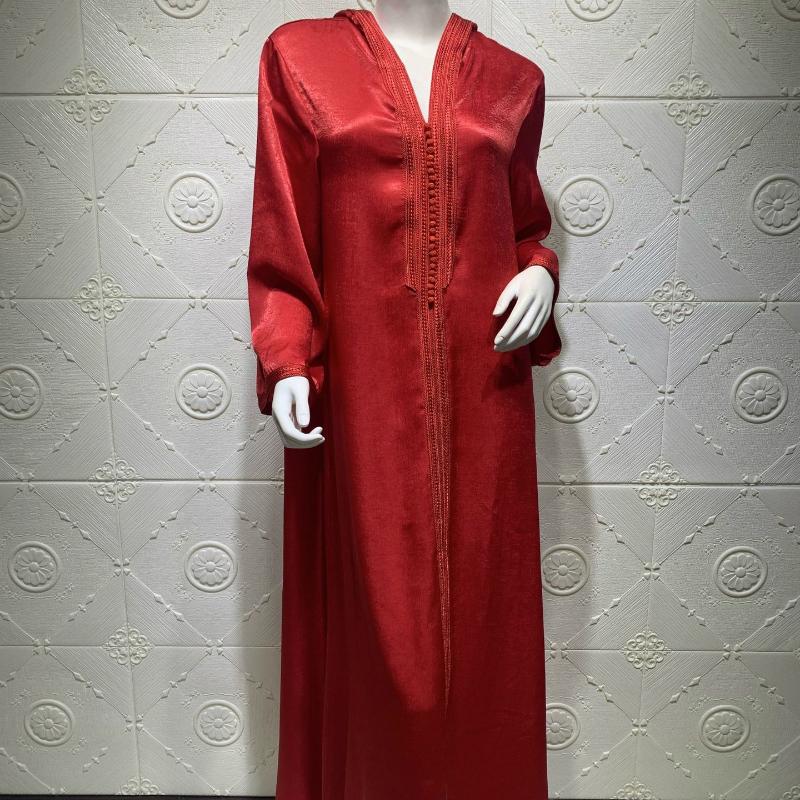 Мусульманская одежда Дубай шампанское с капюшоном кружевной замшевый халат мусульманский халат женский абайя