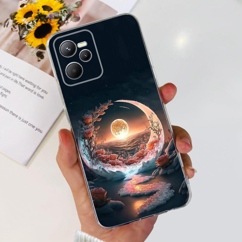 Чехол для Realme C35 RMX3511 Стильный окрашенный чехол Прозрачный силиконовый Мягкий тонкий чехол для телефона Для Realme C35 C 35 RealmeC35 Fundas Shell