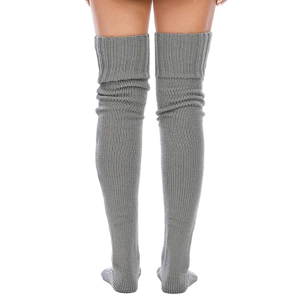 Women's Thigh High Socks Over the Knee Cable Knit Boot Socks, Long Warm Fashion Leg Warmers Winter