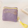 Small Capacity Key Bags Transparent Cosmetic Bag Square Mesh Storage Pouch Mini Zipper Coin Purse Mini Wash Bag Stationery Case