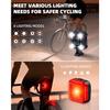 140dB Bike Horn with Front and Rear Light, 2in1 Bicycle Bell Control Switch LED Light, Rechargeable Waterproof, 8+5 Modes Headlight and Tail Light