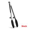 LMETJMA Kitchen Tongs Silicone Food Tongs Non Stick Cooking Serving Tongs For BBQ Salad Steak Pasta Spaghetti Noodles JT302