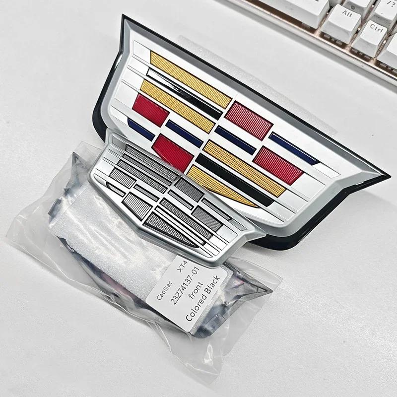 AABHT1 1PCS ABS for Cadillac Logo CT4 CT5 CT6 XT4 XT5 XT6 ATS XTS Car Front Center Grille Emblem Rear Trunk Badge Sticker Accessories