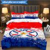 3PCS Paraguay Football Federation Emblem Bedding Set 2D Printing (Includes 1 Duvet Cover + 2 Pillowcases Coreless), Bedroom decor,Fan gift
