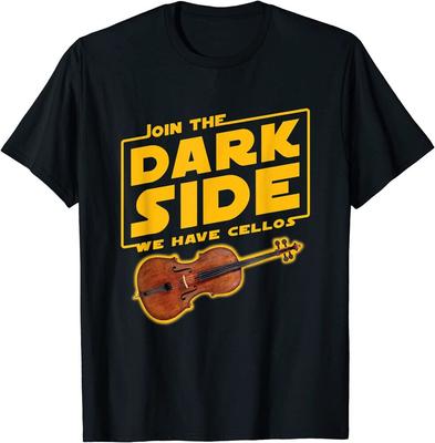 Футболка унисекс «Виолончелист Join The Dark Side»