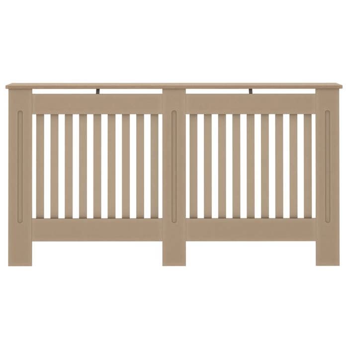 MDF Radiator Cover 152x19x81 Cm - VIDAXL - Brown - Modern Slat Design