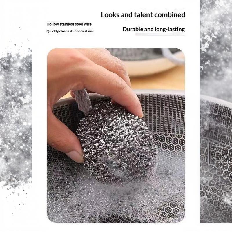 3/5 Pcs Hanging Encrypted Steel Wool Dishwashing Belt Stainless Steel Rope for Sink & Cookware Cleaning