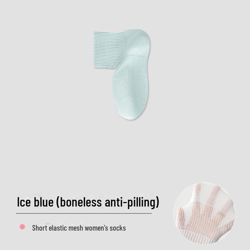 Женские белые сетчатые дышащие носки до щиколотки из хлопка - летние, впитывающие пот, дезодорирующие, спортивные.