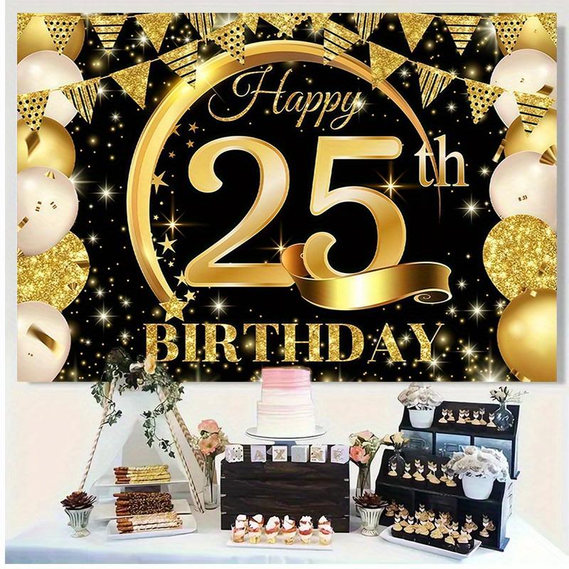 Large glittering powder background cloth, for party use - 25th birthday decoration, wall decoration, birthday decoration