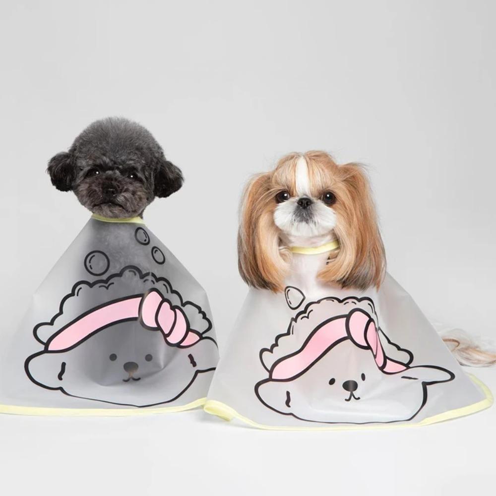 Waterproof Pet Cloak Cartoon Print Pets Clothes Cloak Creative Dog Grooming Cape  Facial Care