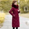 2023 Middle-aged and Women's Jacket Long Knee Length Down Jacket Thickened Oversized Jacket