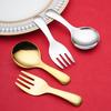 Детская ложка из нержавеющей стали, вилка с короткой ручкой, зеркальная полировка, пищевая мини-мороженая, десерт, чай, суп, ложка, лопатка, кухонные столовые приборы, посуда