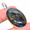 Labradorite Handmade 925 Sterling Silver Jewelry Pendant 2.09" S7c64