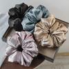 Pillow Sleep Headband Elastic Ponytail Scrunchie for Women Hair Accessories Girls Soft Solid Satin Filled Cotton Big Bands
