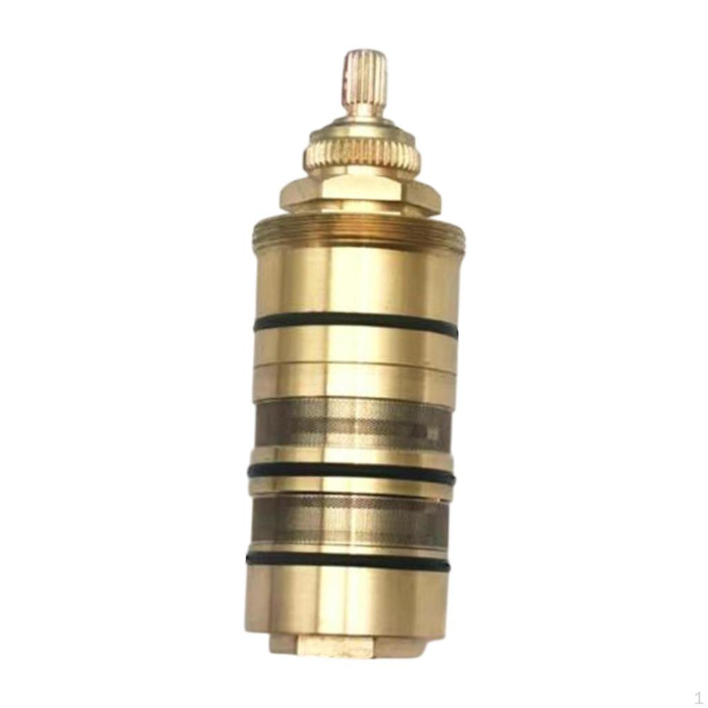 Brass Thermostatic Valve, Coil-cartridge, Bathroom Mixing Battery, Shower Valve Adjust The