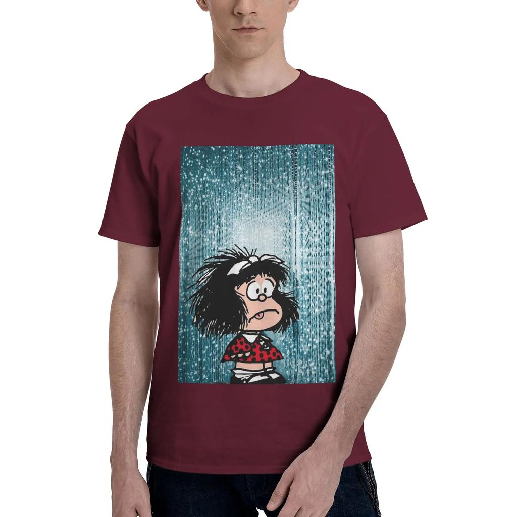 Mafalda Cute Men TShirt Plus Size T Shirts Mens ONeck Cotton Tees Short Summer Male
