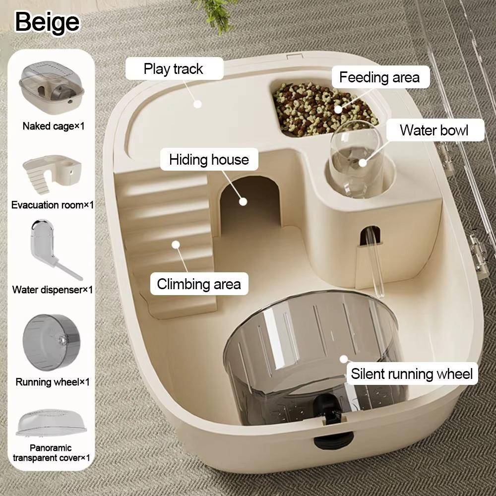 Double Layer Hamster Cage Breathable Visible Small Animal Carrier Translucent Large Space Pet Transport Box Pet Travel