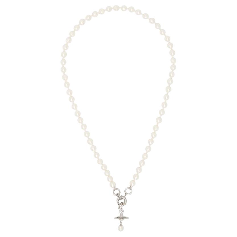 VIVIENNE WESTWOOD Ожерелья Мужские Серебро/Белый 63010112-02P226-CN