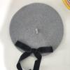 Bow Blended Wool Beret, Parent-Child Tide Lady Sky Bud Woolen Painter Hat