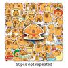 50 New Capybar Cartoon Stickers Personalized Cute Animal Kapibala Decorative Stationery Glue Stickers