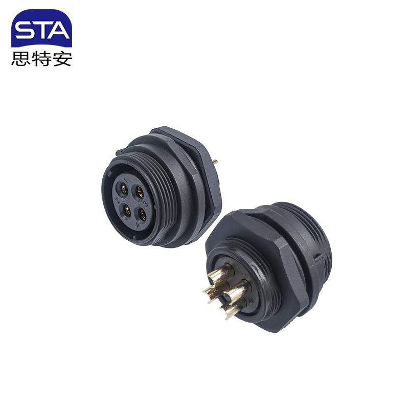 SP21 Aviation Plug Ip68 Waterproof Cable Connector Docking/square Flange/back Nut Male Plug Female Socket 2/3/4/5/6/7/9/12 Pin