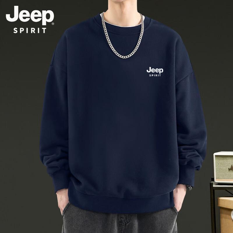 Мужской свитшот JEEP SPIRIT свободного кроя с круглым вырезом