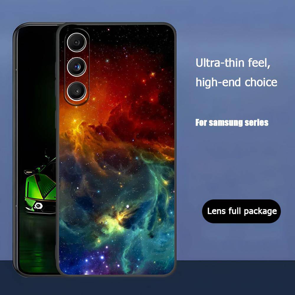 Красочный Космос Для Samsung Galaxy S23 S24 S25 Ultra S22 Plus S21 Черный Мягкий Чехол Водонепроницаемый Мягкий Чехол