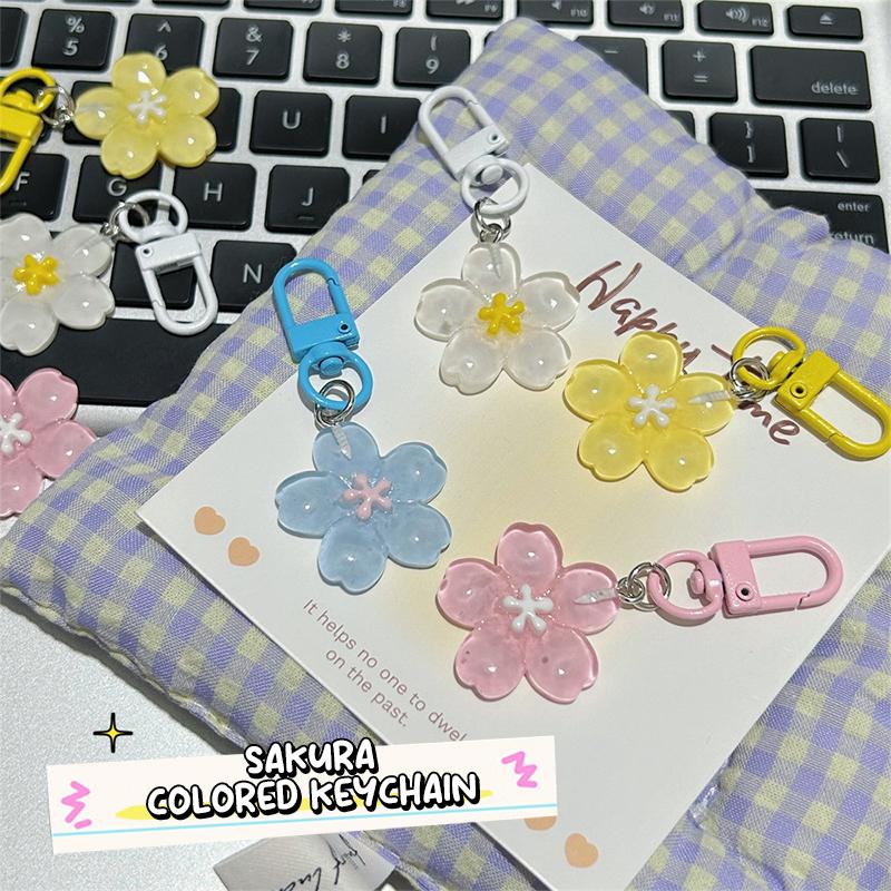 Прозрачный кулон в виде цветка сакуры, брелок для девочек, женщин, брелок, милый, креативный, аксессуары для украшения рюкзака, подарки