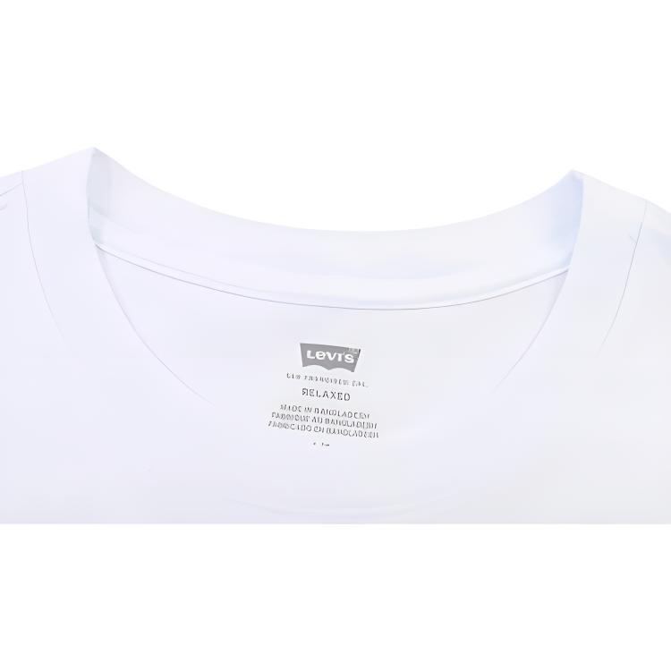Levi's T-Shirts Men's White Crew Neck Moderate Straight Fit A0107-0000
