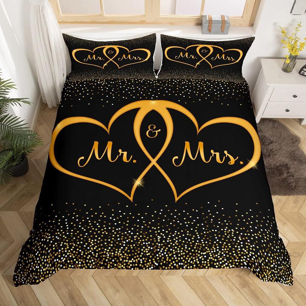 Пододеяльник Mrs Mrs Romance, пододеяльник из микрофибры, белый комплект постельного белья для мальчиков, девочек, подростков, взрослых, свадебный декор на День святого Валентина