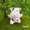 Ландшафтное украшение дома Маленькая статуэтка Сцена Модель животного Мультяшные фигурки коровы Миниатюрный скот