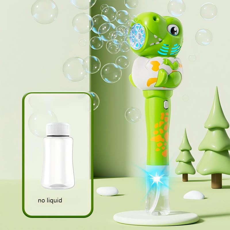 6 Hole New Dinosaur Bubble Gun Handheld Fully Automatic Bubble Machine Without Battery And Bubble Water For Kids Christmas Gift