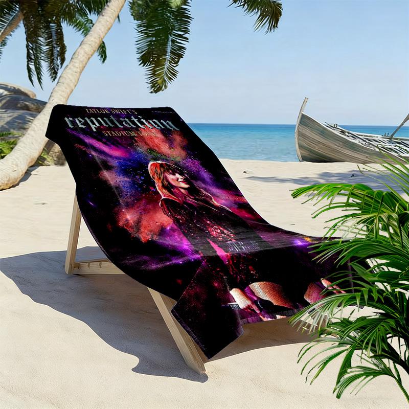 Swift Singer Print Beach Towel, Large Soft Quick Dry Towel for Beach Camping Swimming
