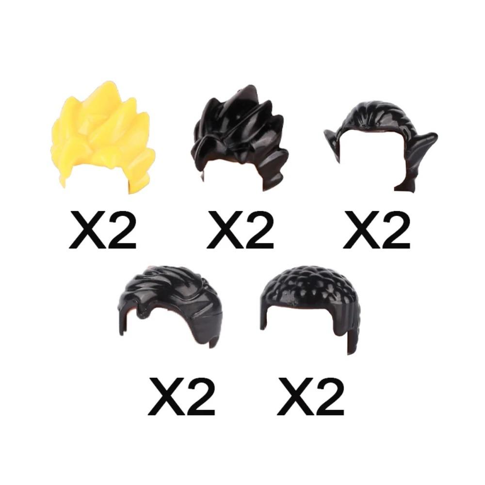 City Building Blocks Body Character Clothing Accessories Helmet Hat Colorful Hair Hairstyle Mini Brick Compatible Toy Gift X040