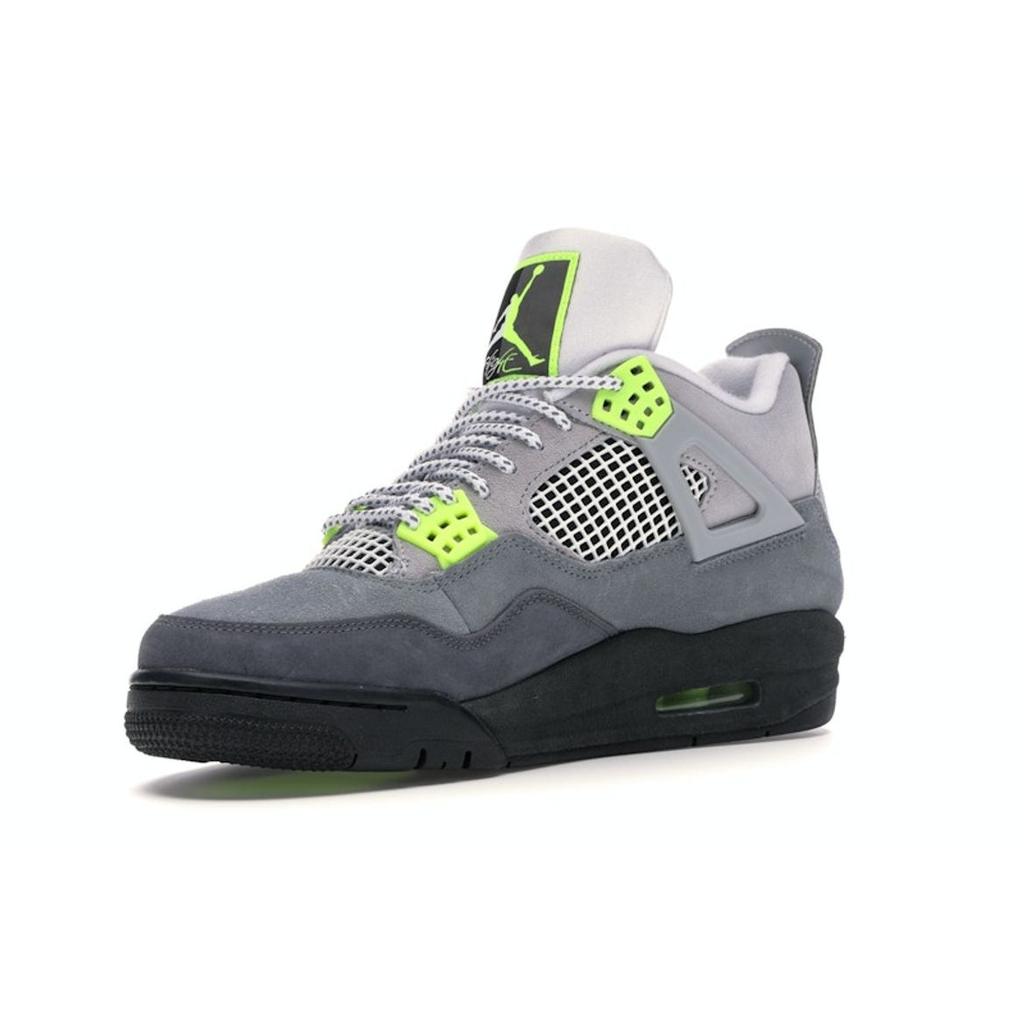 Кроссовки унисекс Air Jordan 4 Retro SE Neon 95 Серые Cool-Grey Volt CT5342-007