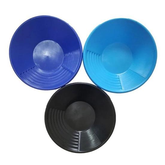 Ручной лоток для промывки, тяжелый, с тремя канавками, портативный лоток для поиска редких металлов