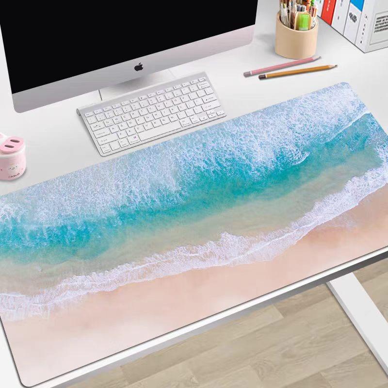 Cartoon Illustration Mouse Pad Oversized Cute Girl Dormitory Computer Table Pad Large Keyboard Pad