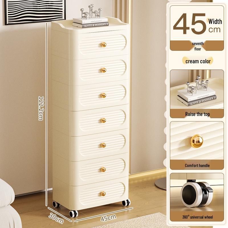 Living Room Sundries Storage Box: Children's Toys & Snacks Organizer Plastic Drawer Cabinet